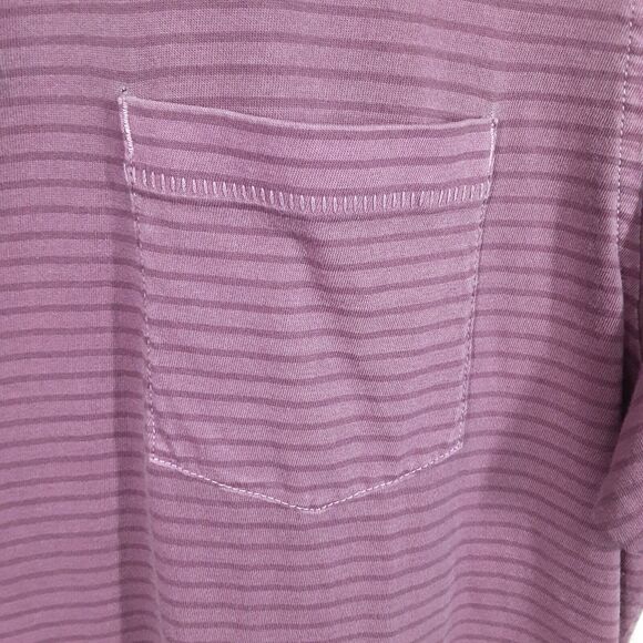 Vineyard Vines Island Polo Mens S Purple Striped Short Sleeve Shirt Pima Cotton - Picture 2 of 7